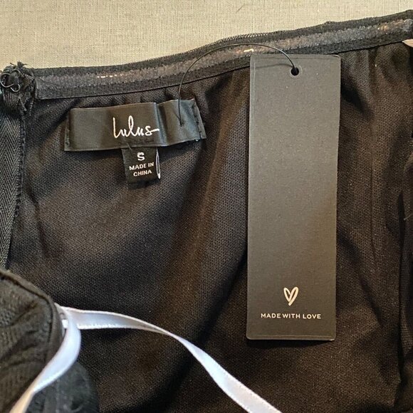 Lulus Tulle Strapless Maxi Dress Black Lined Wedding Prom Gala - Picture 11 of 15